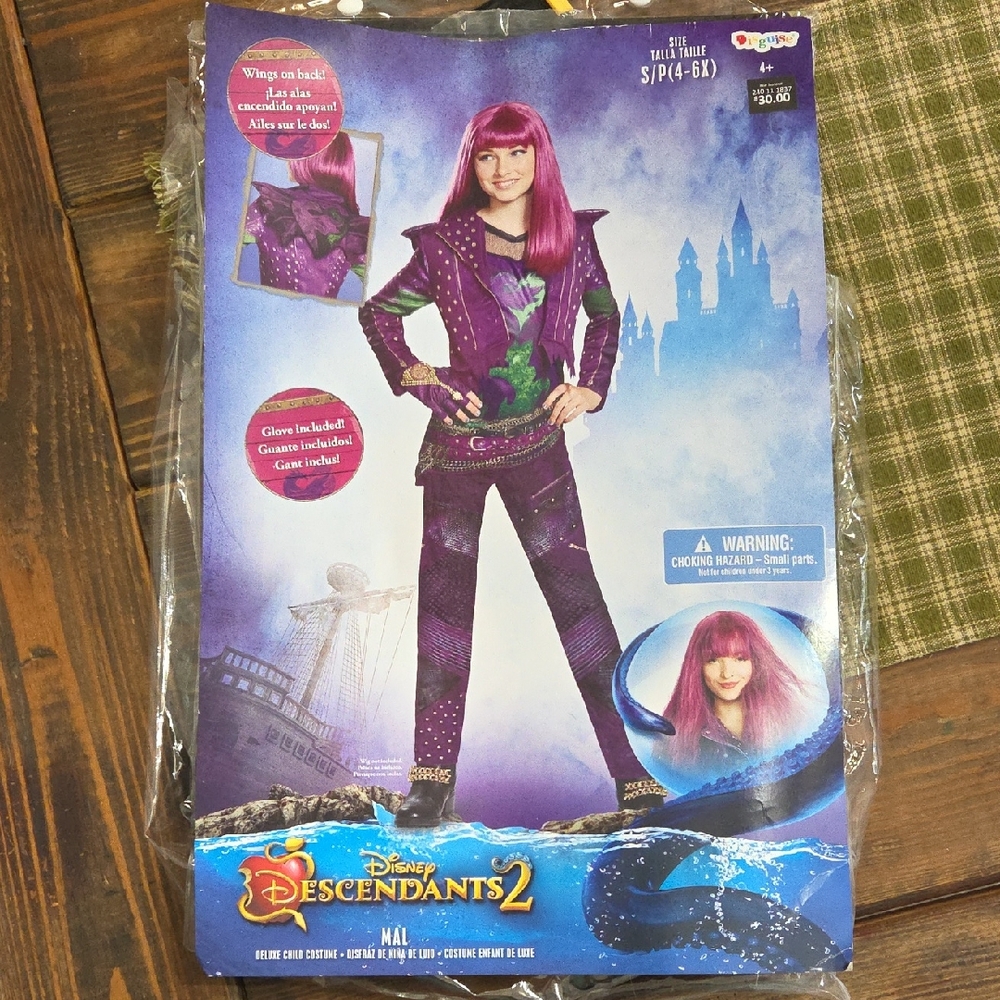 Disney Descendants 2 Mal Kids Costume - Purple and Black